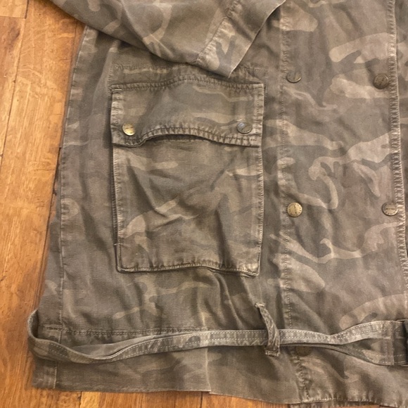 Current/Elliott Camo The Infantry Jacket Double Snap Belted - Pockets Women’s 3 - Picture 5 of 15